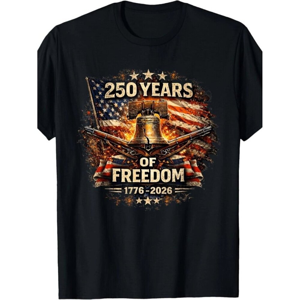 250 Years of Freedom 17762026 Patriotic Liberty Bell USA T-Shirt .
